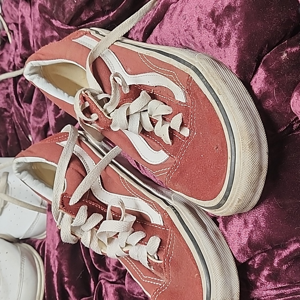 Red and white vans